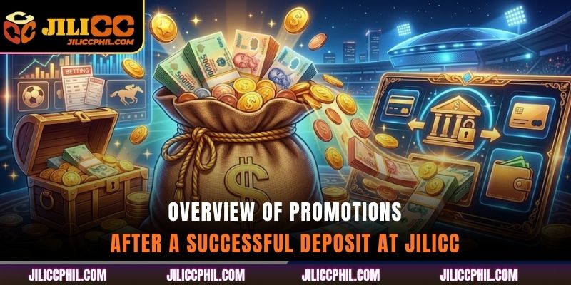 Overview of promotions after a successful deposit at jilicc